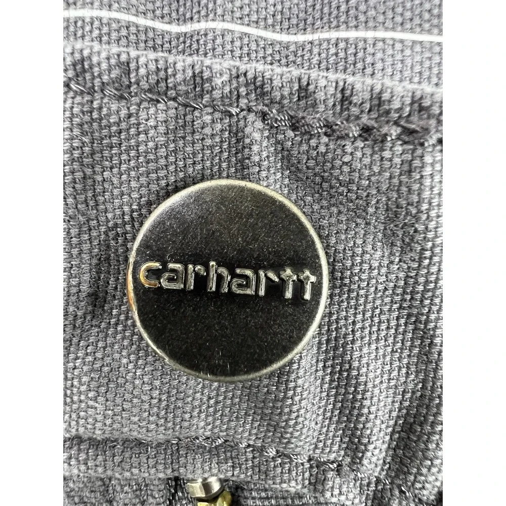 Carhartt Mens 30x30 Gray Rugged Flex Relaxed Fit Canvas Carpenter Pants BN2517-M